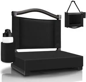 Stadium Seats with Back Support and Thick Cushion Bleacher Seats with Backs and Cushion Wide, Stadium Chairs Include Shoulder Strap and Pocket, Perfect for Sports Events Stadium Seats with Back Support and Thick Cushion Bleacher Seats with Backs and Cushion Wide, Stadium Chairs Include Shoulder Strap and Pocket, Perfect for Sports Events