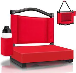 Stadium Seats with Back Support and Thick Cushion Bleacher Seats with Backs and Cushion Wide, Stadium Chairs Include Shoulder Strap and Pocket, Perfect for Sports Events Stadium Seats with Back Support and Thick Cushion Bleacher Seats with Backs and Cushion Wide, Stadium Chairs Include Shoulder Strap and Pocket, Perfect for Sports Events