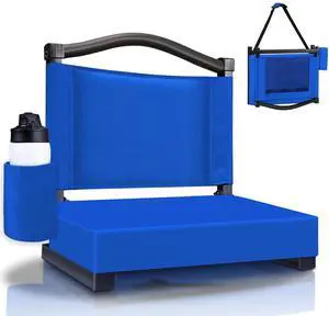 Stadium Seats with Back Support and Thick Cushion Bleacher Seats with Backs and Cushion Wide, Stadium Chairs Include Shoulder Strap and Pocket, Perfect for Sports Events Stadium Seats with Back Support and Thick Cushion Bleacher Seats with Backs and Cushion Wide, Stadium Chairs Include Shoulder Strap and Pocket, Perfect for Sports Events