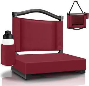 Stadium Seats with Back Support and Thick Cushion Bleacher Seats with Backs and Cushion Wide, Stadium Chairs Include Shoulder Strap and Pocket, Perfect for Sports Events Stadium Seats with Back Support and Thick Cushion Bleacher Seats with Backs and Cushion Wide, Stadium Chairs Include Shoulder Strap and Pocket, Perfect for Sports Events