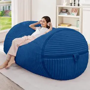 Bean Bag Chair 4FT Bean Bag Chairs with Memory Foam Filled,4' Small Comfy Beanbag Chair with Soft Faux Fur Cover,Comfy Bean Bag Sofa for Classroom,Living Room,Game Room,Bedroom-Blue Bean Bag Chair 4FT Bean Bag Chairs with Memory Foam Filled,4' Small Comfy Beanbag Chair with Soft Faux Fur Cover,Comfy Bean Bag Sofa for Classroom,Living Room,Game Room,Bedroom-Blue