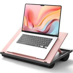 Adjustable Lap Desk - with 8 Adjustable Angles & Dual Cushions Laptop Stand for Car Laptop Desk, Work Table, Lap Writing Board & Drawing Desk on Sofa or Bed, Pink Adjustable Lap Desk - with 8 Adjustable Angles & Dual Cushions Laptop Stand for Car Laptop Desk, Work Table, Lap Writing Board & Drawing Desk on Sofa or Bed, Pink