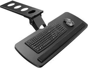 Keyboard Tray Under Desk, 360 Adjustable Ergonomic Sliding Keyboard & Mouse Tray, Under Desk Keyboard Tray Slide Out, Keyboard Holder Under Desk for Typing in Home, Office Work, 25"W x 9.84"D Keyboard Tray Under Desk, 360 Adjustable Ergonomic Sliding Keyboard & Mouse Tray, Under Desk Keyboard Tray Slide Out, Keyboard Holder Under Desk for Typing in Home, Office Work, 25"W x 9.84"D