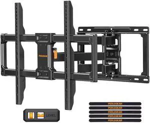 Full Motion TV Wall Mount, Heavy Duty TV Mount for 42 55 65 75 85 86 inch Flat/Curved TVs up to 132 lbs, Swivel Tilt Articulating Wall Mount TV Bracket, 16" Studs, Max VESA 600x400mm, PGLF12 Full Motion TV Wall Mount, Heavy Duty TV Mount for 42 55 65 75 85 86 inch Flat/Curved TVs up to 132 lbs, Swivel Tilt Articulating Wall Mount TV Bracket, 16" Studs, Max VESA 600x400mm, PGLF12