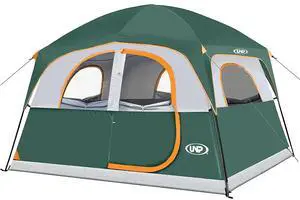 Tents 6 Person Waterproof Windproof Easy Setup,Double Layer Family Camping Tent with 1 Mesh Door & 5 Large Mesh Windows -10'X9'X78in(H) Tents 6 Person Waterproof Windproof Easy Setup,Double Layer Family Camping Tent with 1 Mesh Door & 5 Large Mesh Windows -10'X9'X78in(H)