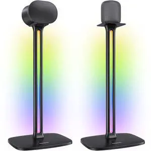Speaker Stands Pair Sonicbeam with RGB Lighting for Sonos Era 300, Era 100 & One SL, Universal Surround Sound Speaker Stand Holds to 22 lbs with Cable Management, App & Remote Control Speaker Stands Pair Sonicbeam with RGB Lighting for Sonos Era 300, Era 100 & One SL, Universal Surround Sound Speaker Stand Holds to 22 lbs with Cable Management, App & Remote Control