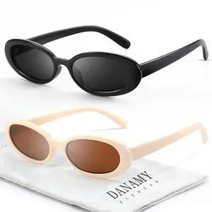 Sunglasses Womens Retro Oval Sunglasses for Women Men Fashion Small Oval Sun Glasses 90s Vintage Driving Shades Sunglasses Womens Retro Oval Sunglasses for Women Men Fashion Small Oval Sun Glasses 90s Vintage Driving Shades