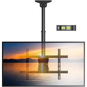 Ceiling TV Mount for 37-75 inch Flat or Curved TVs up to 110 lbs, Hanging TV Mount with 6 Adjustable Heights, Full Motion TV Bracket with Swivel, Tilt, Max VESA 600x400mm, PSLCM1 Ceiling TV Mount for 37-75 inch Flat or Curved TVs up to 110 lbs, Hanging TV Mount with 6 Adjustable Heights, Full Motion TV Bracket with Swivel, Tilt, Max VESA 600x400mm, PSLCM1
