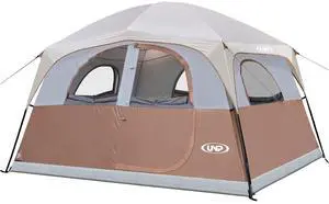 Tents 6 Person Waterproof Windproof Easy Setup,Double Layer Family Camping Tent with 1 Mesh Door & 5 Large Mesh Windows -10'X9'X78in(H) Tents 6 Person Waterproof Windproof Easy Setup,Double Layer Family Camping Tent with 1 Mesh Door & 5 Large Mesh Windows -10'X9'X78in(H)
