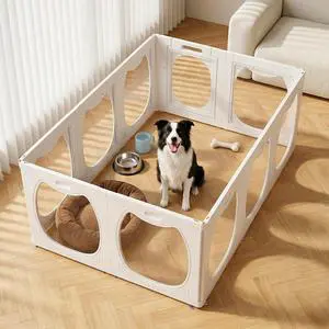Acrylic Dog Playpen for Indoor Use Clear Small Pet Play Pen for Puppies, Cats, Rabbits & Ferrets Easy Assemble, Durable & Portable Pet Enclosure (White, 24" H, 10 Panels) Acrylic Dog Playpen for Indoor Use Clear Small Pet Play Pen for Puppies, Cats, Rabbits & Ferrets Easy Assemble, Durable & Portable Pet Enclosure (White, 24" H, 10 Panels)