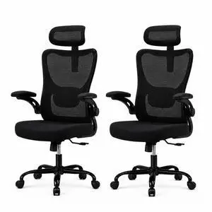 Ergonomic Office Chair, High Back Computer Desk Chair with Adjustable Lumbar Support and Headrest, Comfy Gaming Chair with 3D Armrests, Home Office Rolling Chair, Max Load 300 lbs, Pack of 2 Ergonomic Office Chair, High Back Computer Desk Chair with Adjustable Lumbar Support and Headrest, Comfy Gaming Chair with 3D Armrests, Home Office Rolling Chair, Max Load 300 lbs, Pack of 2