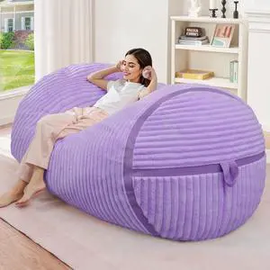 Bean Bag Chair 4FT Bean Bag Chairs with Memory Foam Filled,4' Small Comfy Beanbag Chair with Soft Faux Fur Cover,Comfy Bean Bag Sofa for Classroom,Living Room,Bedroom-Purple Bean Bag Chair 4FT Bean Bag Chairs with Memory Foam Filled,4' Small Comfy Beanbag Chair with Soft Faux Fur Cover,Comfy Bean Bag Sofa for Classroom,Living Room,Bedroom-Purple