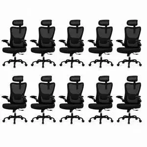 Ergonomic Office Chair, High Back Computer Desk Chair with Adjustable Lumbar Support and Headrest, Comfy Gaming Chair with 3D Armrests, Home Office Rolling Chair, Max Load 300 lbs, Pack of 10 Ergonomic Office Chair, High Back Computer Desk Chair with Adjustable Lumbar Support and Headrest, Comfy Gaming Chair with 3D Armrests, Home Office Rolling Chair, Max Load 300 lbs, Pack of 10