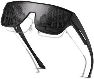 Polarized Sunglasses Fit Over Glasses for Men Women, Oversized Square UV Protection for Driving Outdoor Sports Polarized Sunglasses Fit Over Glasses for Men Women, Oversized Square UV Protection for Driving Outdoor Sports