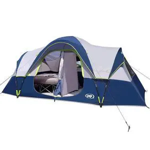 Camping Tent 10-Person-Family Tents, Parties, Music Festival Tent, Big, Easy Up, 5 Large Mesh Windows, Double Layer, 2 Room, Waterproof, Weather Resistant, 18ft x 9ft x78in Camping Tent 10-Person-Family Tents, Parties, Music Festival Tent, Big, Easy Up, 5 Large Mesh Windows, Double Layer, 2 Room, Waterproof, Weather Resistant, 18ft x 9ft x78in