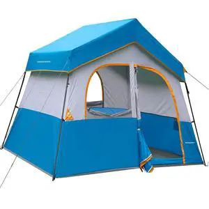 6-8 Person Camping Tent - Portable Family Cabin Tent for Camp, Windproof Fabric Camp Tent Outdoor for Hiking, Backpacking, Traveling 6-8 Person Camping Tent - Portable Family Cabin Tent for Camp, Windproof Fabric Camp Tent Outdoor for Hiking, Backpacking, Traveling