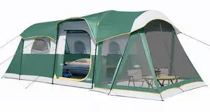 Camping Tent 8 Person Waterproof Big Tunnel Tent with Screen Porch,Family Outdoor Large Tents for Camping 20' x 9' x 80in(H) Camping Tent 8 Person Waterproof Big Tunnel Tent with Screen Porch,Family Outdoor Large Tents for Camping 20' x 9' x 80in(H)
