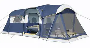 Camping Tent 8 Person Waterproof Big Tunnel Tent with Screen Porch,Family Outdoor Large Tents for Camping 20' x 9' x 80in(H) Camping Tent 8 Person Waterproof Big Tunnel Tent with Screen Porch,Family Outdoor Large Tents for Camping 20' x 9' x 80in(H)