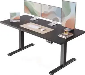 63 x 24 inch Electric Standing Desk Adjustable Height, 4 Memory Height Settings, Sit Stand Up Desk for Home Office & Computer Workstation, Black 63 x 24 inch Electric Standing Desk Adjustable Height, 4 Memory Height Settings, Sit Stand Up Desk for Home Office & Computer Workstation, Black
