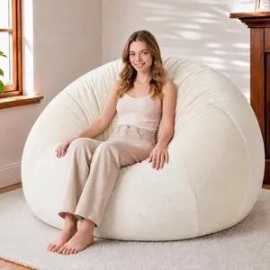 5FT Bean Bag Chair Teardrop Bean Bag Chairs for Adults beanbag with Memory Foam Filled with Dual-Tone Unique Combination Corduroy & Luxury Distressed Velvet Washable Cover,Corduroy White 5FT Bean Bag Chair Teardrop Bean Bag Chairs for Adults beanbag with Memory Foam Filled with Dual-Tone Unique Combination Corduroy & Luxury Distressed Velvet Washable Cover,Corduroy White