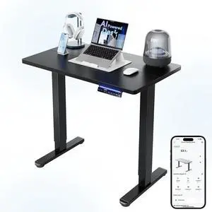 32" AI Smart Standing Desk with App-Synced Sedentary Reminders, Electric Height Adjustable Desk with Body-Data Ergonomic Presets, Voice Control Alexa/Google/Siri, 3 Memory Settings Table, Black 32" AI Smart Standing Desk with App-Synced Sedentary Reminders, Electric Height Adjustable Desk with Body-Data Ergonomic Presets, Voice Control Alexa/Google/Siri, 3 Memory Settings Table, Black