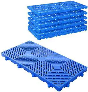 6ps Rhombic Plastic Pallet, Breathable Grid Ventilation Pallet for Free Splicing, 23.6x11.8x1.18 in- Lightweight Floor Pallet Load-Bearing up to 4500lb, Applicable to Garage, KitchenSupermarket... 6ps Rhombic Plastic Pallet, Breathable Grid Ventilation Pallet for Free Splicing, 23.6x11.8x1.18 in- Lightweight Floor Pallet Load-Bearing up to 4500lb, Applicable to Garage, KitchenSupermarket...