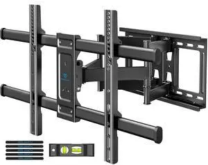 Full Motion TV Wall Mount for Most 37-82 inch TVs up to 132 lbs, TV Mount with Dual Articulating Arms with Tilt and Extension, Fits 12" 16" Studs, Max VESA 600x400mm, PSLFK1 Full Motion TV Wall Mount for Most 37-82 inch TVs up to 132 lbs, TV Mount with Dual Articulating Arms with Tilt and Extension, Fits 12" 16" Studs, Max VESA 600x400mm, PSLFK1