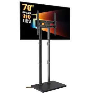 Universal Floor TV Stand for 3270" TVs up to 110 lbs, Height-Adjustable Tall TV Stand with Solid Wood Base & Extra-Stable Anti-Tip Feet, Swivel TV Mount for Bedroom, VESA 400x400, PGFLS34B Universal Floor TV Stand for 3270" TVs up to 110 lbs, Height-Adjustable Tall TV Stand with Solid Wood Base & Extra-Stable Anti-Tip Feet, Swivel TV Mount for Bedroom, VESA 400x400, PGFLS34B