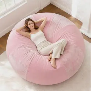 6FT Bean Bag Chair Teardrop Bean Bag Chairs for Adults beanbag with Memory Foam Filled with Dual-Tone Unique Combination Corduroy & Luxury Distressed Velvet Washable Cover,Velvet Pink 6FT Bean Bag Chair Teardrop Bean Bag Chairs for Adults beanbag with Memory Foam Filled with Dual-Tone Unique Combination Corduroy & Luxury Distressed Velvet Washable Cover,Velvet Pink