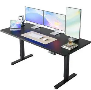63x28 Inch Electric Standing Desk, Height Adjustable, Black | Smooth Home Office Desk, 176lbs Capacity with 4 Memory Presets & Headphone Hooks. Easy to assemble Computer Gaming desk 63x28 Inch Electric Standing Desk, Height Adjustable, Black | Smooth Home Office Desk, 176lbs Capacity with 4 Memory Presets & Headphone Hooks. Easy to assemble Computer Gaming desk