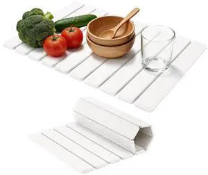 Large Stone Dish Drying Mat for Kitchen Counter 24"×16" Collapsible Diatomaceous Earth Mat, Ultra Absorbent & Quick Dry, Foldable Drying Pad for Dishes, Bottles, Cups (White) Large Stone Dish Drying Mat for Kitchen Counter 24"×16" Collapsible Diatomaceous Earth Mat, Ultra Absorbent & Quick Dry, Foldable Drying Pad for Dishes, Bottles, Cups (White)