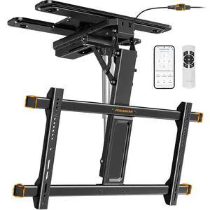 Electric Ceiling TV Mount with App & Remote, Motorized Ceiling Mount Full Motion for 32-75 Flat and Curved TVs up to 110 lbs, Max VESA 600x400mm, Flip Down TV Mount for Flat Roof, PGCM12B Electric Ceiling TV Mount with App & Remote, Motorized Ceiling Mount Full Motion for 32-75 Flat and Curved TVs up to 110 lbs, Max VESA 600x400mm, Flip Down TV Mount for Flat Roof, PGCM12B
