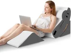 4Pcs Orthopedic Wedge Pillow, Bed Pillow for Sleeping, Post Surgery Foam Wedge Pillow for Back Pain Relief, Triangle Adjustable Support Pillow with Machine Washable Cover, Dark Grey 4Pcs Orthopedic Wedge Pillow, Bed Pillow for Sleeping, Post Surgery Foam Wedge Pillow for Back Pain Relief, Triangle Adjustable Support Pillow with Machine Washable Cover, Dark Grey