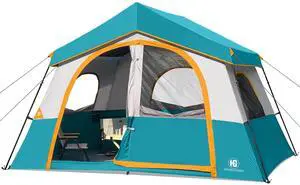 6-8 Person Camping Tent, Portable Cabin Tent for Camp, Windproof Fabric Easy Set Up Family Tent Outdoor for Hiking, Backpacking, Traveling 6-8 Person Camping Tent, Portable Cabin Tent for Camp, Windproof Fabric Easy Set Up Family Tent Outdoor for Hiking, Backpacking, Traveling