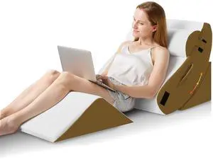 4Pcs Orthopedic Wedge Pillow, Bed Pillow for Sleeping, Post Surgery Foam Wedge Pillow for Back Pain Relief, Triangle Adjustable Support Pillow with Machine Washable Cover, Brown 4Pcs Orthopedic Wedge Pillow, Bed Pillow for Sleeping, Post Surgery Foam Wedge Pillow for Back Pain Relief, Triangle Adjustable Support Pillow with Machine Washable Cover, Brown