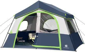 6-8 Person Camping Tent, Portable Cabin Tent for Camp, Windproof Fabric Easy Set Up Family Tent Outdoor for Hiking, Backpacking, Traveling 6-8 Person Camping Tent, Portable Cabin Tent for Camp, Windproof Fabric Easy Set Up Family Tent Outdoor for Hiking, Backpacking, Traveling