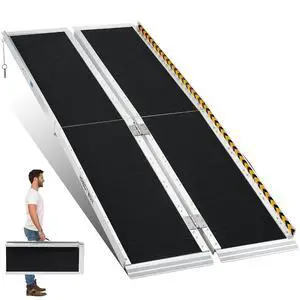 6ft Wheelchair Ramp, Portable Wheelchair Ramps for Home Steps, Double Non-Skid Ramps Hold Up to 800Lbs, Threshold Ramp for Home,Stairs, Curbs,Steps,Doorway 6ft Wheelchair Ramp, Portable Wheelchair Ramps for Home Steps, Double Non-Skid Ramps Hold Up to 800Lbs, Threshold Ramp for Home,Stairs, Curbs,Steps,Doorway