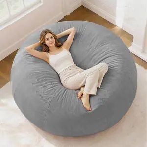 6FT Bean Bag Chair Teardrop Bean Bag Chairs for Adults beanbag with Memory Foam Filled with Dual-Tone Unique Combination Corduroy & Luxury Distressed Velvet Washable Cover,Corduroy Light Grey 6FT Bean Bag Chair Teardrop Bean Bag Chairs for Adults beanbag with Memory Foam Filled with Dual-Tone Unique Combination Corduroy & Luxury Distressed Velvet Washable Cover,Corduroy Light Grey