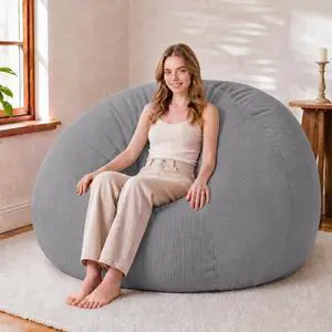 5FT Bean Bag Chair Teardrop Bean Bag Chairs for Adults beanbag with Memory Foam Filled with Dual-Tone Unique Combination Corduroy & Luxury Distressed Velvet Washable Cover,Velvet Dark Grey 5FT Bean Bag Chair Teardrop Bean Bag Chairs for Adults beanbag with Memory Foam Filled with Dual-Tone Unique Combination Corduroy & Luxury Distressed Velvet Washable Cover,Velvet Dark Grey
