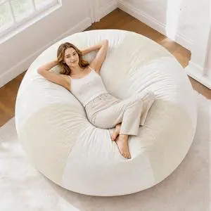 6FT Bean Bag Chair Teardrop Bean Bag Chairs for Adults beanbag with Memory Foam Filled with Dual-Tone Unique Combination Corduroy & Luxury Distressed Velvet Washable Cover,Corduroy White 6FT Bean Bag Chair Teardrop Bean Bag Chairs for Adults beanbag with Memory Foam Filled with Dual-Tone Unique Combination Corduroy & Luxury Distressed Velvet Washable Cover,Corduroy White