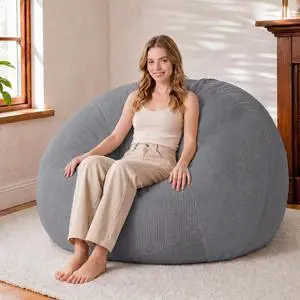 4FT Bean Bag Chair Teardrop Bean Bag Chairs for Adults beanbag with Memory Foam Filled with Dual-Tone Unique Combination Corduroy & Luxury Distressed Velvet Washable Cover,Velvet Dark Grey 4FT Bean Bag Chair Teardrop Bean Bag Chairs for Adults beanbag with Memory Foam Filled with Dual-Tone Unique Combination Corduroy & Luxury Distressed Velvet Washable Cover,Velvet Dark Grey