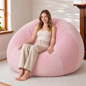 5FT Bean Bag Chair Teardrop Bean Bag Chairs for Adults beanbag with Memory Foam Filled with Dual-Tone Unique Combination Corduroy & Luxury Distressed Velvet Washable Cover,Corduroy Pink 5FT Bean Bag Chair Teardrop Bean Bag Chairs for Adults beanbag with Memory Foam Filled with Dual-Tone Unique Combination Corduroy & Luxury Distressed Velvet Washable Cover,Corduroy Pink