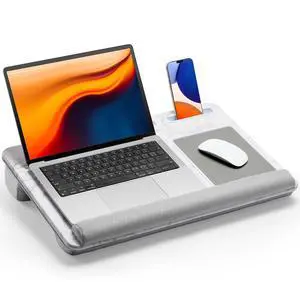 Lap Desk - Fits up to 17 inches Laptop Desk, Built in Mouse Pad & Wrist Pad for Notebook, Laptop, Tablet, Lap Stand with Tablet, Pen & Phone Holder, Marbling, HNLD3M Lap Desk - Fits up to 17 inches Laptop Desk, Built in Mouse Pad & Wrist Pad for Notebook, Laptop, Tablet, Lap Stand with Tablet, Pen & Phone Holder, Marbling, HNLD3M