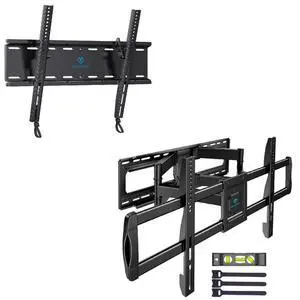 Tilting TV Wall Mount for 23-60 inch TVs with VESA 400x400mm up to 115lbs PSMTK1, Full Motion TV Wall Mount for 50-90 TVs up to 165lbs, Max VESA 800x400mm PSXFK1 Tilting TV Wall Mount for 23-60 inch TVs with VESA 400x400mm up to 115lbs PSMTK1, Full Motion TV Wall Mount for 50-90 TVs up to 165lbs, Max VESA 800x400mm PSXFK1