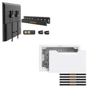 Studless TV Wall Mount for Most 24-55 Inch TVs, 9 in-Wall Media Box, Electrical Box Studless TV Wall Mount for Most 24-55 Inch TVs, 9 in-Wall Media Box, Electrical Box