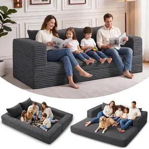 Futon Sofa Bed,3-in-1 Convertible Sofa Bed with Pillow,Folding Sofa Bed with Removable Cover,Sleeper Sofa Bed Couch,Boneless Couches for Living Room, Bedroom,King,Dark Grey Futon Sofa Bed,3-in-1 Convertible Sofa Bed with Pillow,Folding Sofa Bed with Removable Cover,Sleeper Sofa Bed Couch,Boneless Couches for Living Room, Bedroom,King,Dark Grey