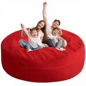 XX-Large Bean Bag Chair: Giant 7' Memory Foam Furniture Bean Bag Chairs for Adults with Microfiber Cover 7Ft (Red) XX-Large Bean Bag Chair: Giant 7' Memory Foam Furniture Bean Bag Chairs for Adults with Microfiber Cover 7Ft (Red)