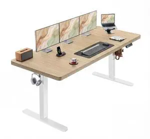 71 x 30 inch Electric Standing Desk, Powerful Brushless Motor Large Height Adjustable Table, 4 Memory Preset Sit Stand Up Desk, Home Office Computer Table with Thick T-Shaped Frame, Natural 71 x 30 inch Electric Standing Desk, Powerful Brushless Motor Large Height Adjustable Table, 4 Memory Preset Sit Stand Up Desk, Home Office Computer Table with Thick T-Shaped Frame, Natural