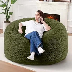 4FT Bean Bag Chair,Giant Bean Bag Chairs for Adults,Big Bean Bags with Memory Foam Filled, Large Beanbag Chairs with Chevron Plush Cover-Green 4FT Bean Bag Chair,Giant Bean Bag Chairs for Adults,Big Bean Bags with Memory Foam Filled, Large Beanbag Chairs with Chevron Plush Cover-Green