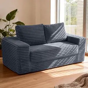 62" Small Boneless Couch,3-in-1 Convertible Folding Sofa Bed, Corduroy Loveseat Sofa Bed w/2 Pillows for Living Room/Guest Room No Assembly Required, Dark Grey 62" Small Boneless Couch,3-in-1 Convertible Folding Sofa Bed, Corduroy Loveseat Sofa Bed w/2 Pillows for Living Room/Guest Room No Assembly Required, Dark Grey
